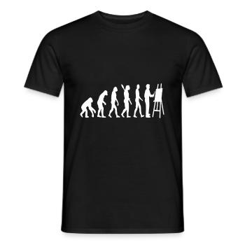 Peinture cadeau dessiner artiste art - T-shirt homme - noir - Devant - AI Model Male 178 light (178cm)
