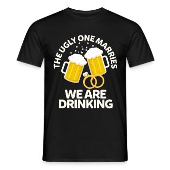 Junggesellenabschied JGA Bier Feiern Geschenk - Männer T-Shirt - Schwarz - Vorne - AI Model Male 178 light (178cm)
