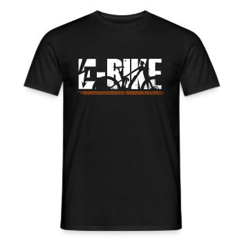 E Bike Elektrorad Elektrofahrrad E-Bike EBike - Männer T-Shirt - Schwarz - Vorne - AI Model Male 178 light (178cm)