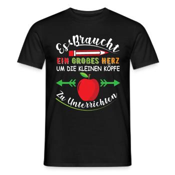 Lustiges Lehrer Lehrerin Schule Spruch Geschenk - Männer T-Shirt - Schwarz - Vorne - AI Model Male 178 light (178cm)