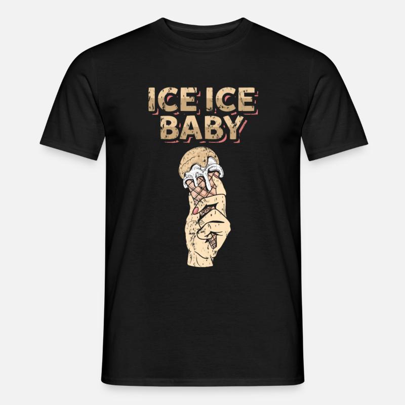 Eiscreme - Männer T-Shirt - Schwarz