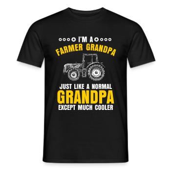 Cadeau de fermier tracteur grand-père grand-père - T-shirt homme - noir - Devant - AI Model Male 178 light (178cm)
