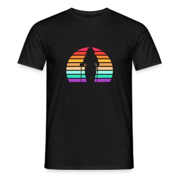 Marche nordique sport rétro - T-shirt homme - noir - Devant - AI Model Male 178 light (178cm)