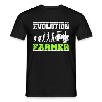 Bauer Traktor Evolution - Männer T-Shirt - Schwarz - Vorne - AI Model Male 178 light (178cm)