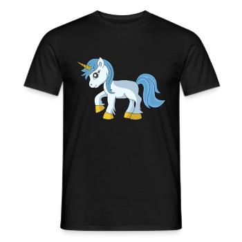 Einhorn - Männer T-Shirt - Schwarz - Vorne - AI Model Male 178 light (178cm)