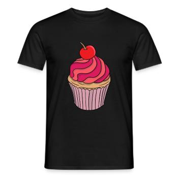 Cupcake Muffin Törtchen Keks Bäcker Süße Geschenk - Men's T-Shirt - black - Front - AI Model Male 178 light (178cm)