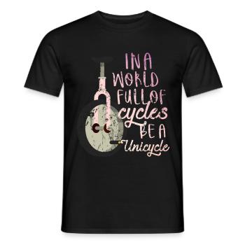 Fahrrad Einrad - T-shirt homme - noir - Devant - AI Model Male 178 light (178cm)