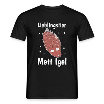 Lieblingstier Mettigel Fleischesser Fleischfresser - Männer T-Shirt - Schwarz - Vorne - AI Model Male 178 light (178cm)
