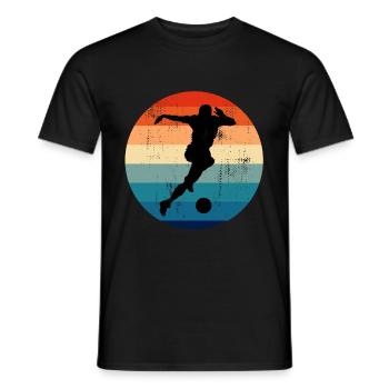 Pénalité de joueur de football Soccer Striker - T-shirt homme - noir - Devant - AI Model Male 178 light (178cm)