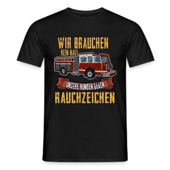 Fire Brigade Smoke Signals Fire Brigade Team Salvage Team - Men's T-Shirt - black - Front - AI Model Male 178 light (178cm)