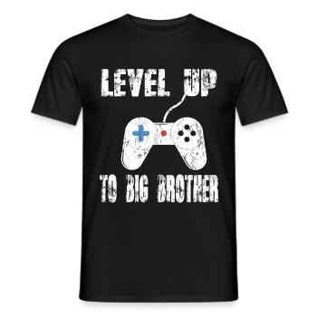Bruder Level Up - Männer T-Shirt - Schwarz - Vorne - AI Model Male 178 light (178cm)