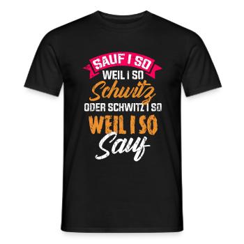 Bier Lustiger Spruch Geschenk - Männer T-Shirt - Schwarz - Vorne - AI Model Male 178 light (178cm)