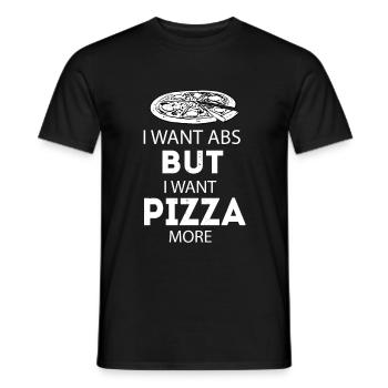 Pizza Italien Lecker Essen Geschenk - Männer T-Shirt - Schwarz - Vorne - AI Model Male 178 light (178cm)