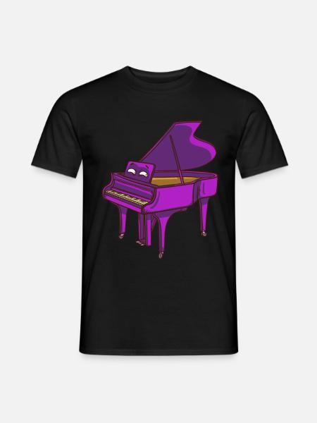 Klavier Piano Pianist Musiker Musik Flügel Spieler - Männer T-Shirt - Schwarz