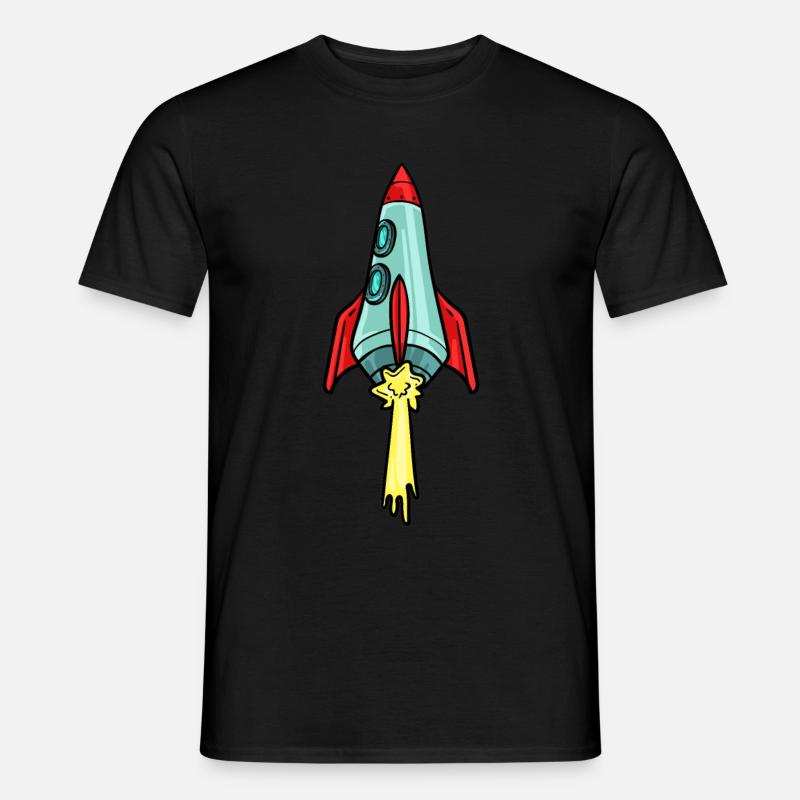Rocket Space Shuttle Spaceship Astronaut Space - Men’s T-shirt - black