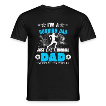 Rennen Sprinten Laufen Joggen Sport Papa Geschenk - Männer T-Shirt - Schwarz - Vorne - AI Model Male 178 light (178cm)