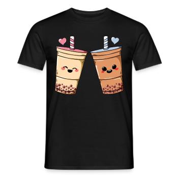 Bubble Tea Pearl Milk Tea Boba Tea Milk Gift - Men's T-Shirt - black - Front - AI Model Male 178 light (178cm)