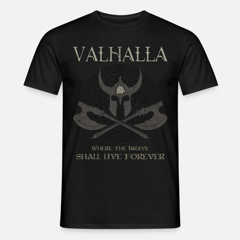 Valhalla Valknut Wikinger Germanen - Männer T-Shirt - Schwarz