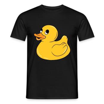 Rubber duck rubber duck duck Funny - Men's T-Shirt - black - Front - AI Model Male 178 light (178cm)
