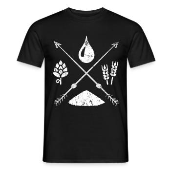 Beer pleasure hops alcohol gift idea - Men's T-Shirt - black - Front - AI Model Male 178 light (178cm)