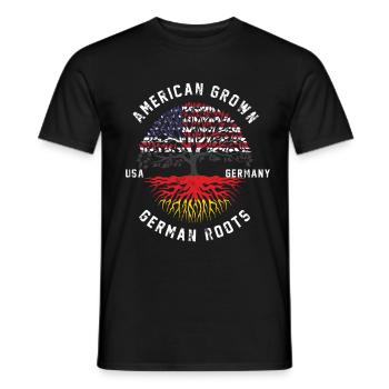 America USA tree Germany - Men's T-Shirt - black - Front - AI Model Male 178 light (178cm)