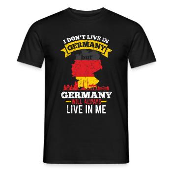 Allemagne - T-shirt homme - noir - Devant - AI Model Male 178 light (178cm)