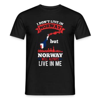 Norvège - T-shirt homme - noir - Devant - AI Model Male 178 light (178cm)