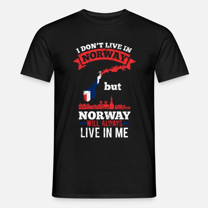 Norwegen - Männer T-Shirt - Schwarz