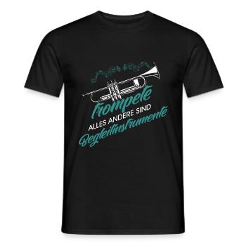 Trumpet instrument - Men's T-Shirt - black - Front - AI Model Male 178 light (178cm)