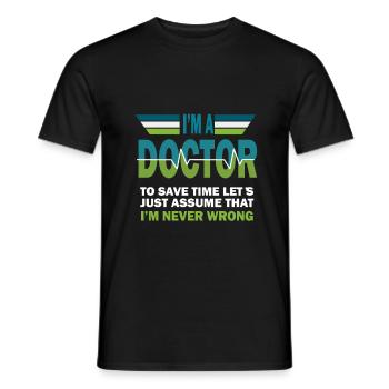 Arzt Doktor Medizin Chirurg Mediziner Geschenk - Männer T-Shirt - Schwarz - Vorne - AI Model Male 178 light (178cm)