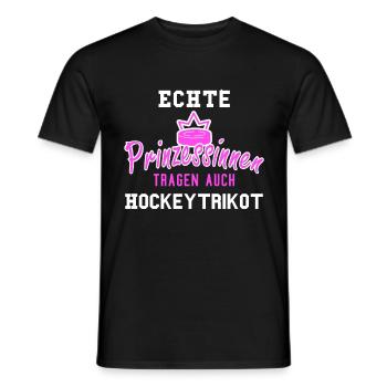 Eishockey Eis Hockey Inline Prinzessin - Männer T-Shirt - Schwarz - Vorne - AI Model Male 178 light (178cm)
