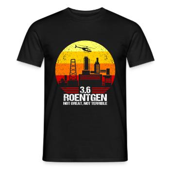 Roentgen Not Great Not Terrible Röntgen 3.6 1986 - T-shirt homme - noir - Devant - AI Model Male 178 light (178cm)