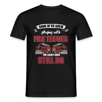 Fire brigade - Men's T-Shirt - black - Front - AI Model Male 178 light (178cm)