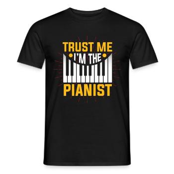 Klavier Pianist - Männer T-Shirt - Schwarz - Vorne - AI Model Male 178 light (178cm)