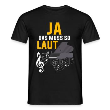 Klavier Musik - Männer T-Shirt - Schwarz - Vorne - AI Model Male 178 light (178cm)