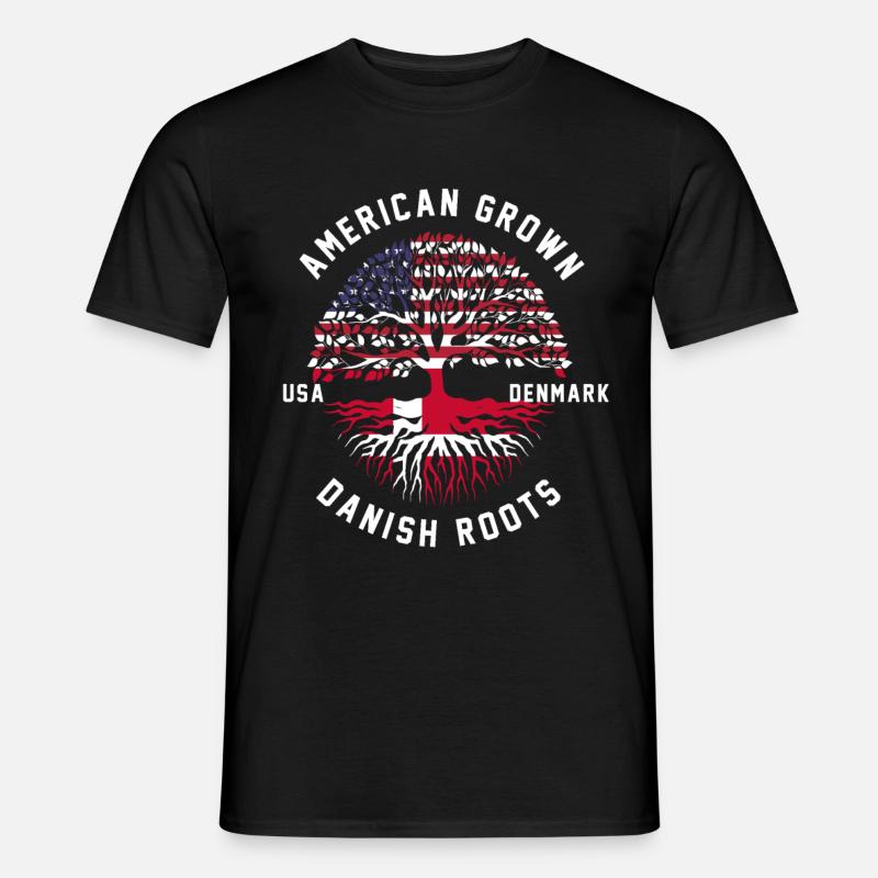 Dänemark Amerika - Männer T-Shirt - Schwarz