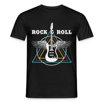 Rock and Roll rock n roll Rocknroll - Männer T-Shirt - Schwarz - Vorne - AI Model Male 178 light (178cm)