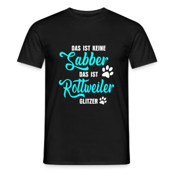 Rottweiler saying - Men's T-Shirt - black - Front - AI Model Male 178 light (178cm)