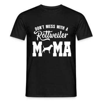 Rottweiler dog mom pet gift - Men's T-Shirt - black - Front - AI Model Male 178 light (178cm)