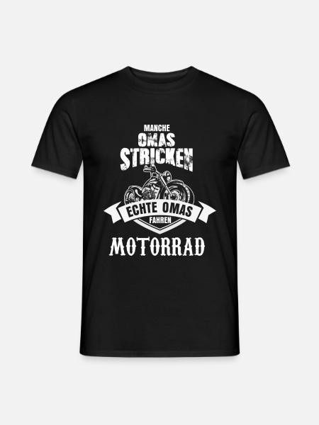 Motorrad Maschine Oma - Männer T-Shirt - Schwarz