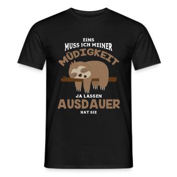 Une chose que je dois laisser à ma fatigue - T-shirt homme - noir - Devant - AI Model Male 178 light (178cm)