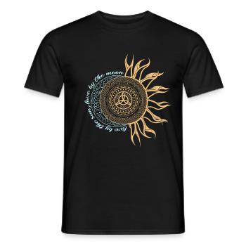 Wicca Witch Pagan Live By Sun Amour De La Lune - T-shirt homme - noir - Devant - AI Model Male 178 light (178cm)