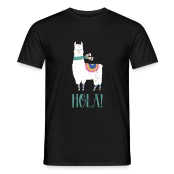 Lama Animal - Men's T-Shirt - black - Front - AI Model Male 178 light (178cm)