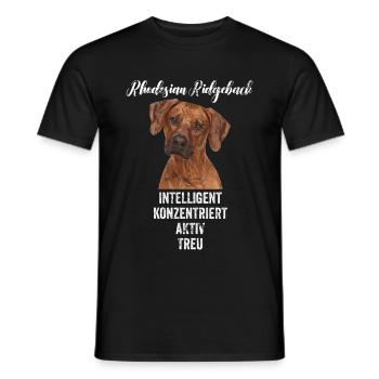 Rhodesian Ridgeback Hund Tier Geschenk - Männer T-Shirt - Schwarz - Vorne - AI Model Male 178 light (178cm)