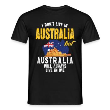 Cadeau vacances drapeau australie - T-shirt homme - noir - Devant - AI Model Male 178 light (178cm)