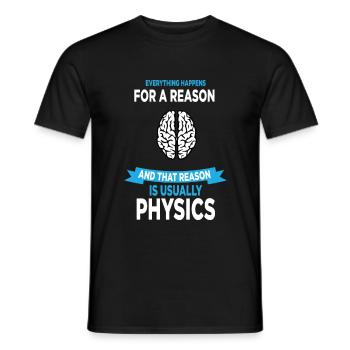 Physik Wissenschaft Naturwissenschaft Geschenk - Männer T-Shirt - Schwarz - Vorne - AI Model Male 178 light (178cm)