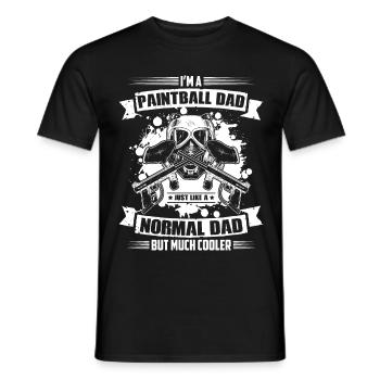 Paintball Père Chemise Je suis un papa paintball - T-shirt homme - noir - Devant - AI Model Male 178 light (178cm)
