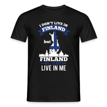 Finnland Urlaub - Männer T-Shirt - Schwarz - Vorne - AI Model Male 178 light (178cm)