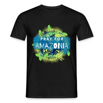 Pray for Amazonas Save Amazonia Lungs of the Earth - Männer T-Shirt - Schwarz - Vorne - AI Model Male 178 light (178cm)