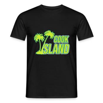 Cook Island island travel gift - Men's T-Shirt - black - Front - AI Model Male 178 light (178cm)